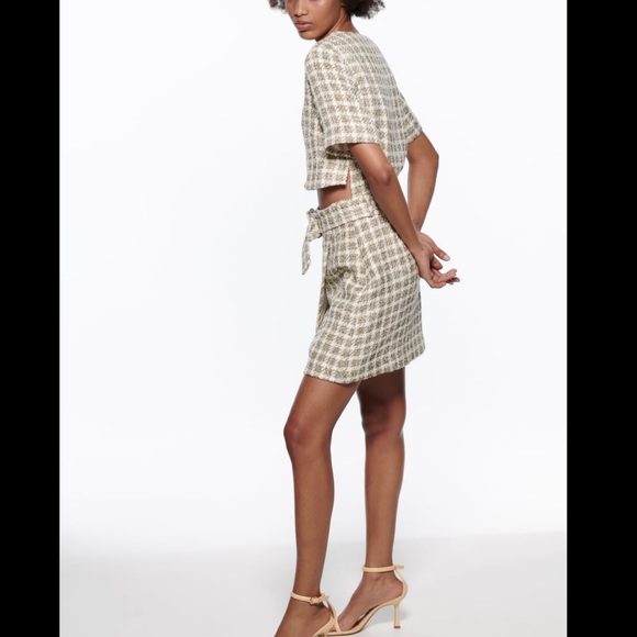 Zara Cut out Plaid Dress - Picture 3 of 6